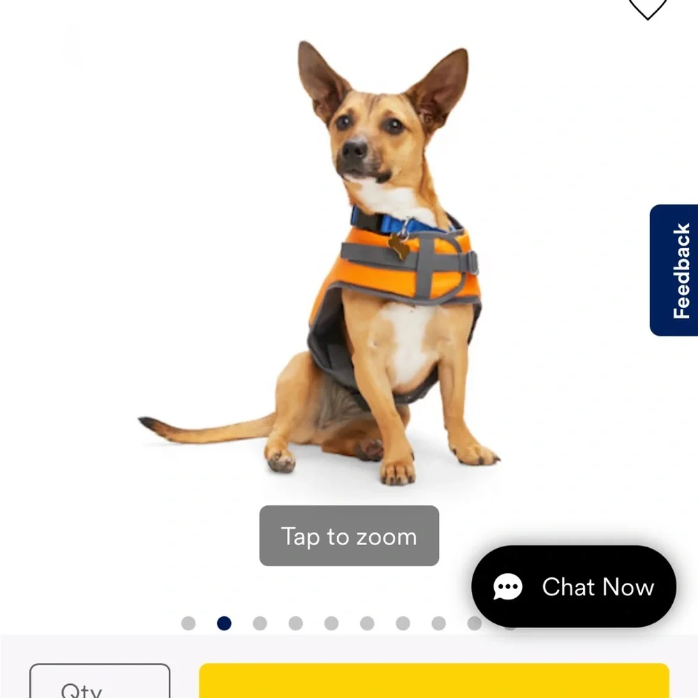 Dog Orange and Blue Safety Swim Vest